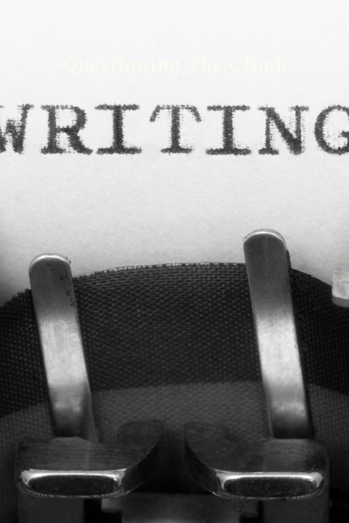 Picture of a typewriter with the word "writing". Clicking it will take you to the Original writing page.